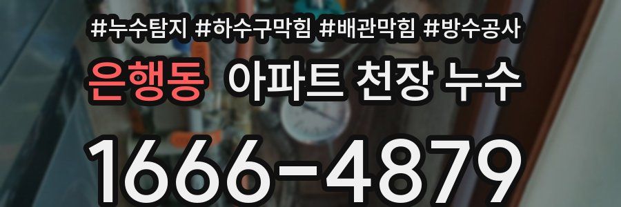 은행동 아파트 천장 누수