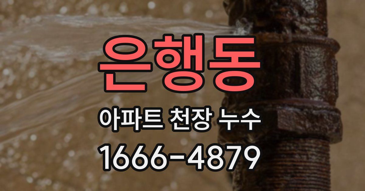 은행동 아파트 천장 누수