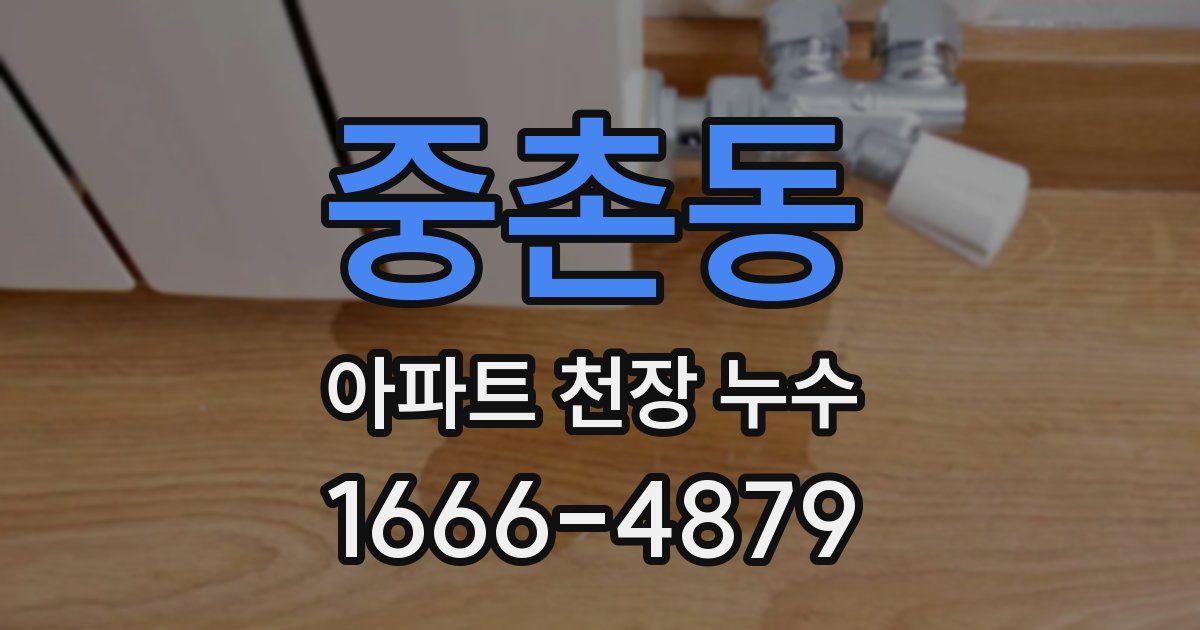 중촌동 아파트 천장 누수