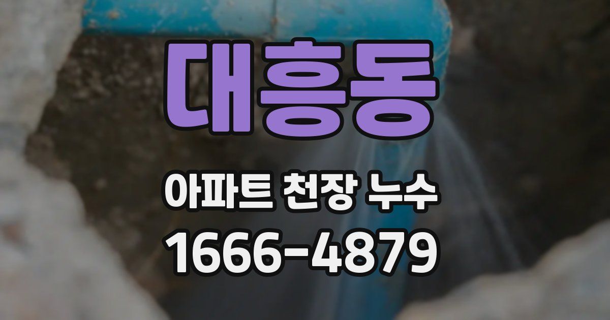 대흥동 아파트 천장 누수