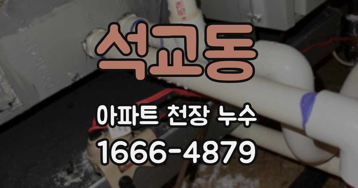 석교동 아파트 천장 누수