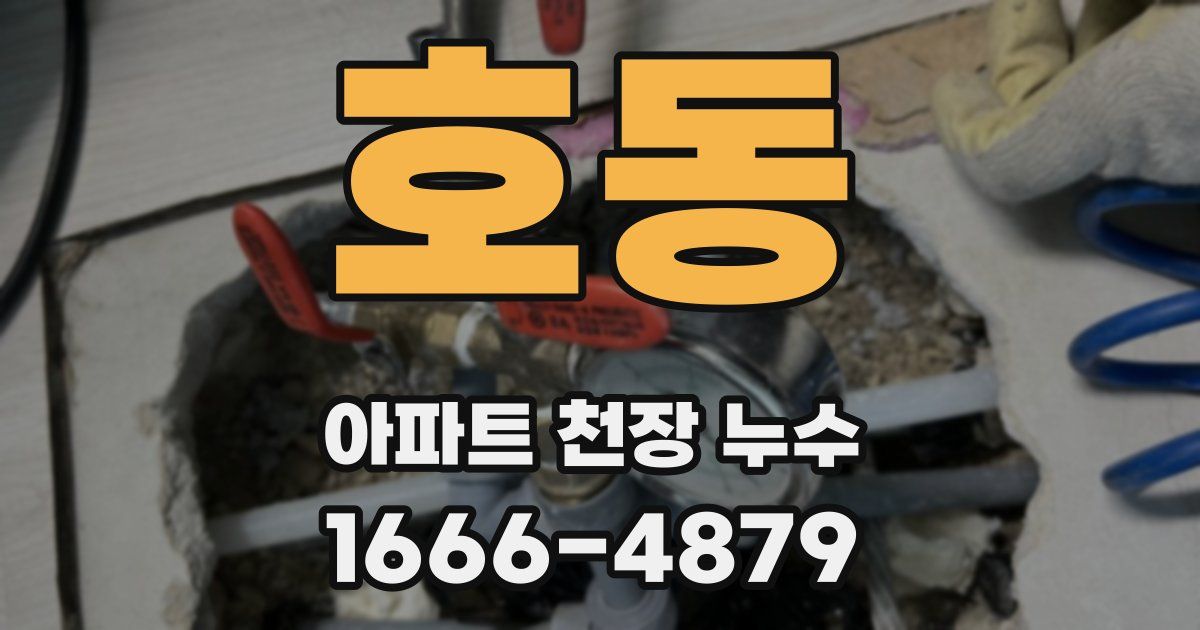 호동 아파트 천장 누수