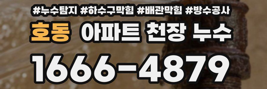 호동 아파트 천장 누수