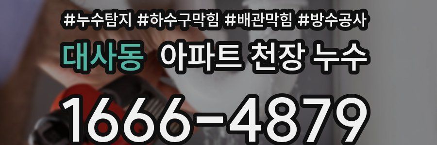 대사동 아파트 천장 누수