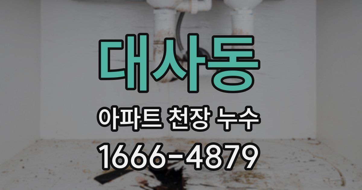 대사동 아파트 천장 누수