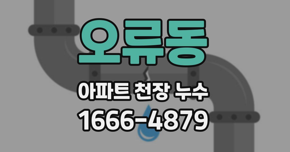 오류동 아파트 천장 누수