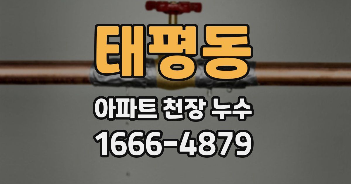 태평동 아파트 천장 누수