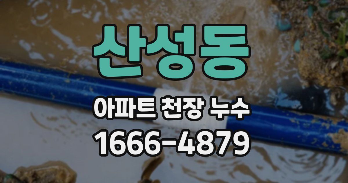 산성동 아파트 천장 누수