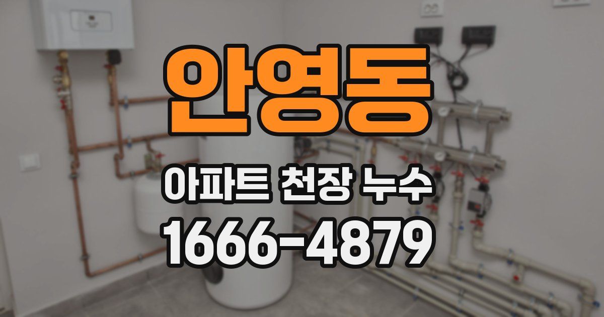 안영동 아파트 천장 누수