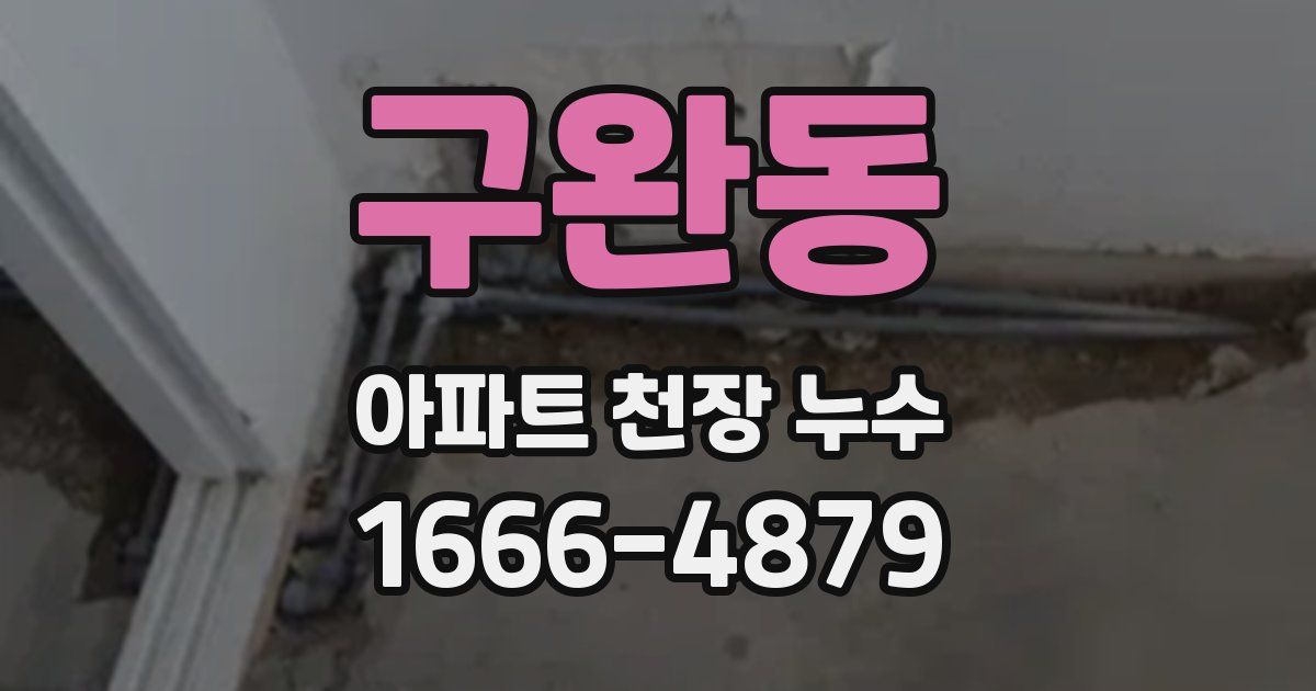 구완동 아파트 천장 누수