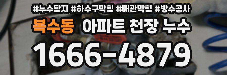 복수동 아파트 천장 누수