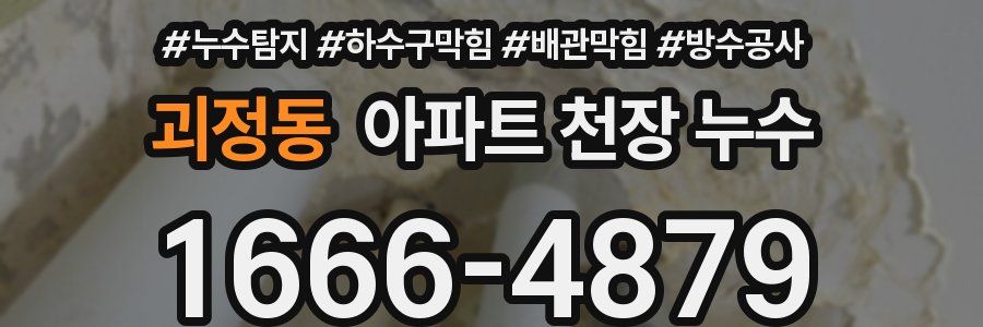 괴정동 아파트 천장 누수