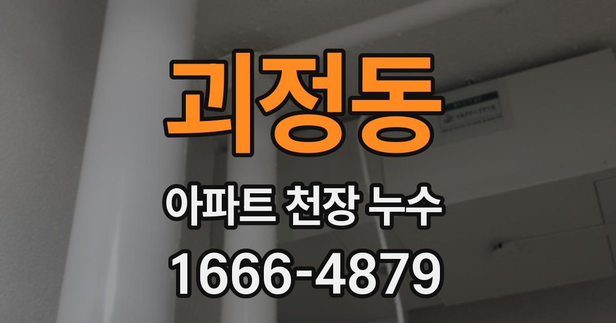 괴정동 아파트 천장 누수