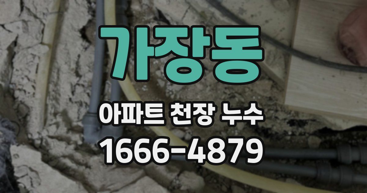 가장동 아파트 천장 누수
