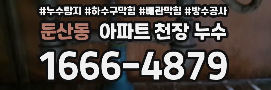 둔산동 아파트 천장 누수