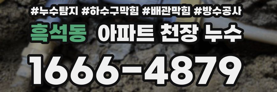 흑석동 아파트 천장 누수