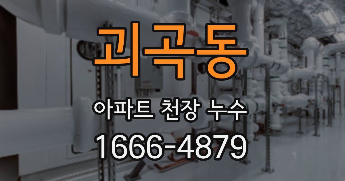 괴곡동 아파트 천장 누수