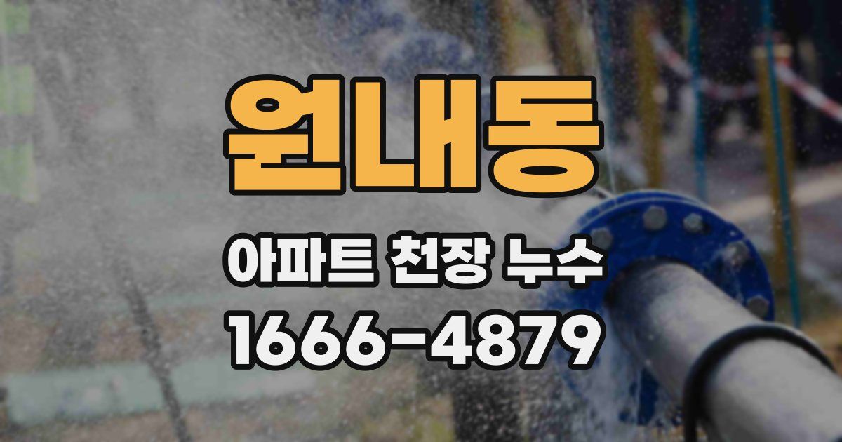 원내동 아파트 천장 누수