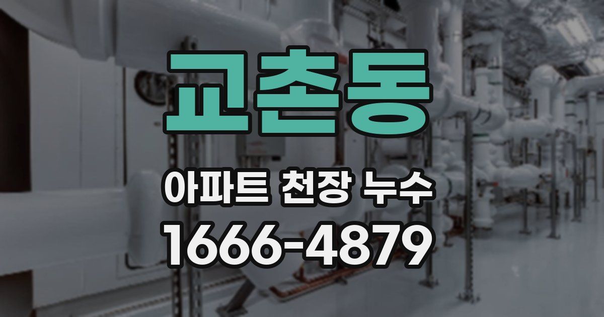 교촌동 아파트 천장 누수