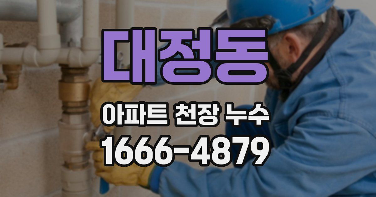 대정동 아파트 천장 누수