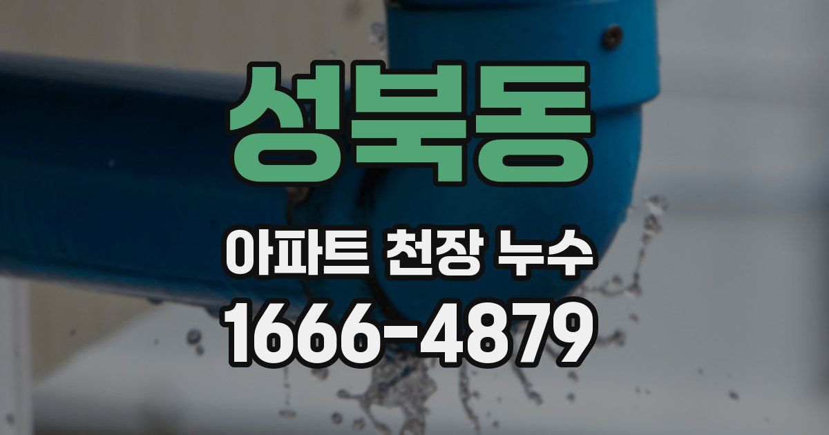 성북동 아파트 천장 누수