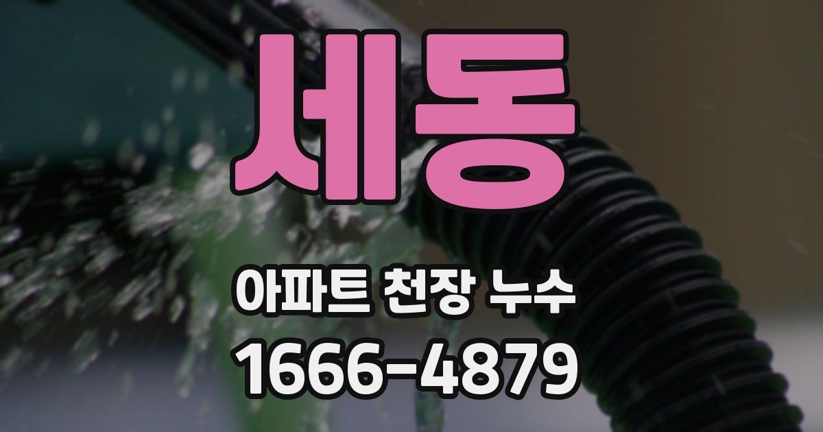 세동 아파트 천장 누수
