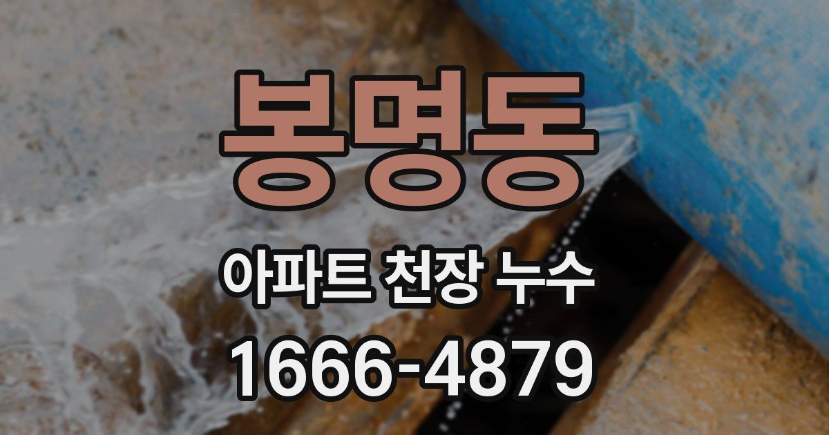 봉명동 아파트 천장 누수
