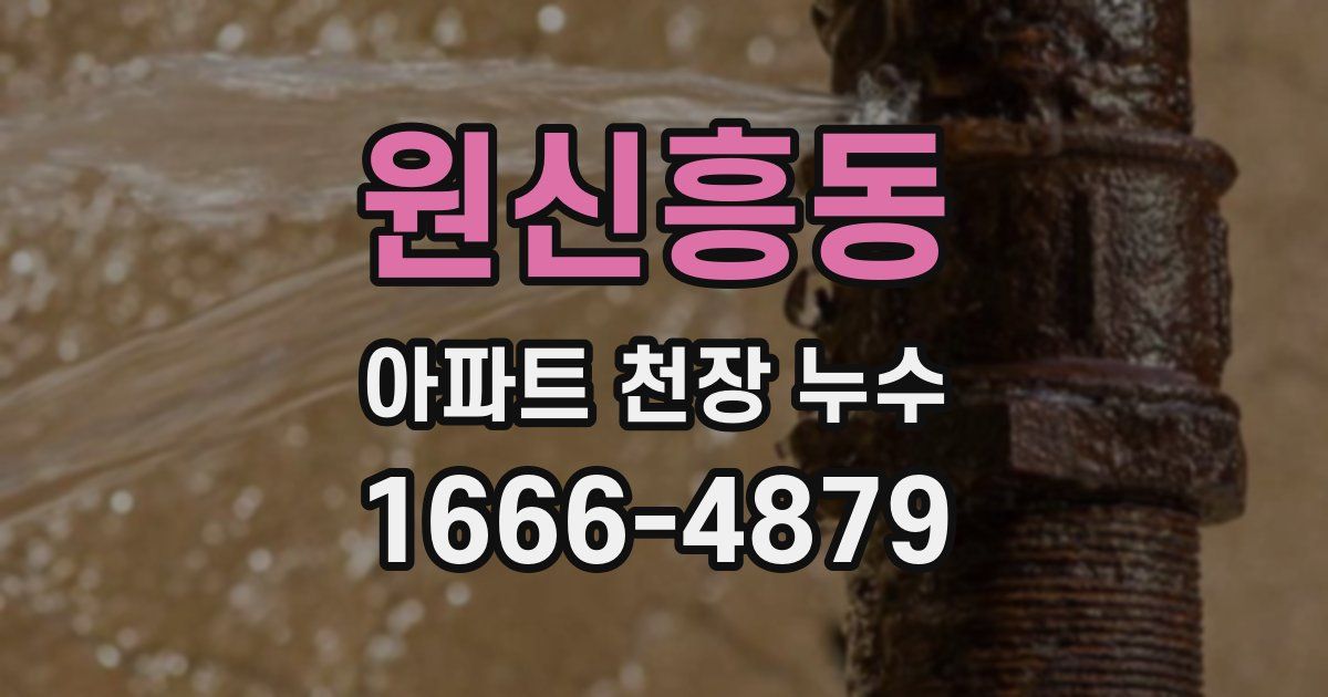원신흥동 아파트 천장 누수