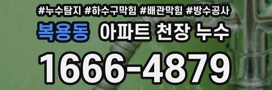 복용동 아파트 천장 누수