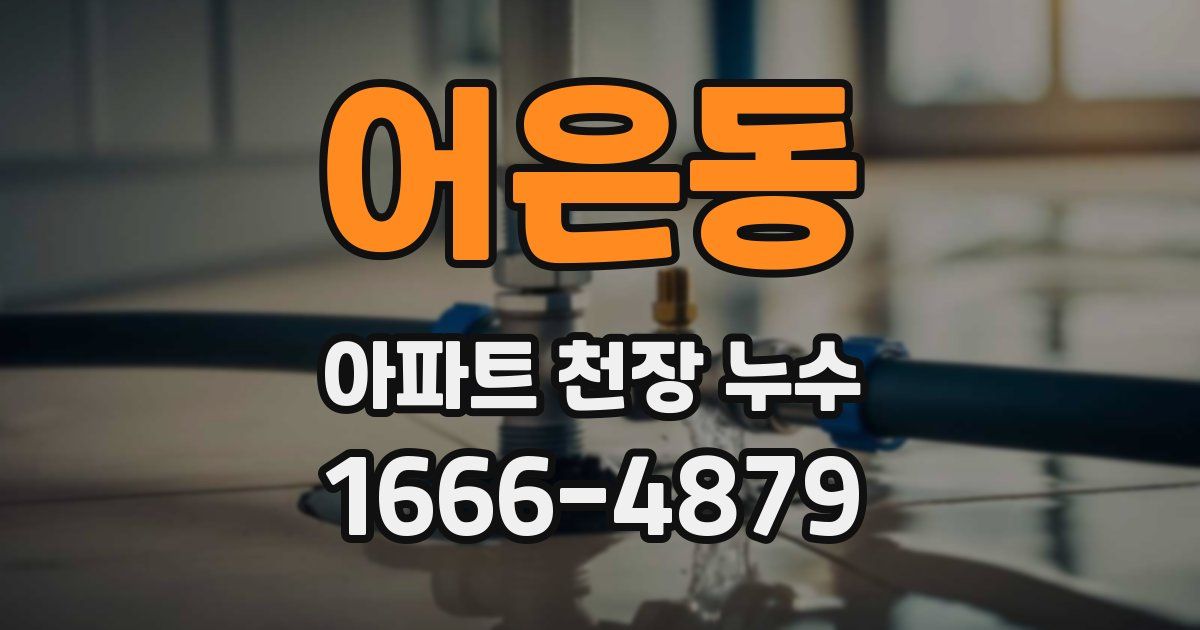 어은동 아파트 천장 누수
