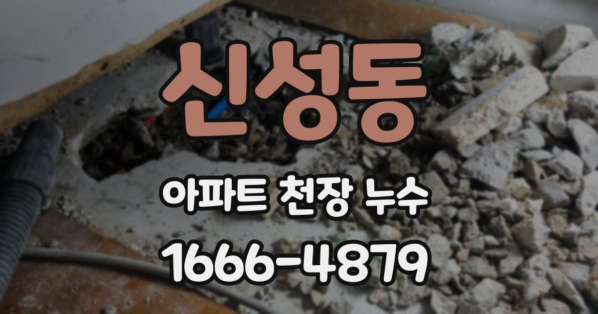 신성동 아파트 천장 누수