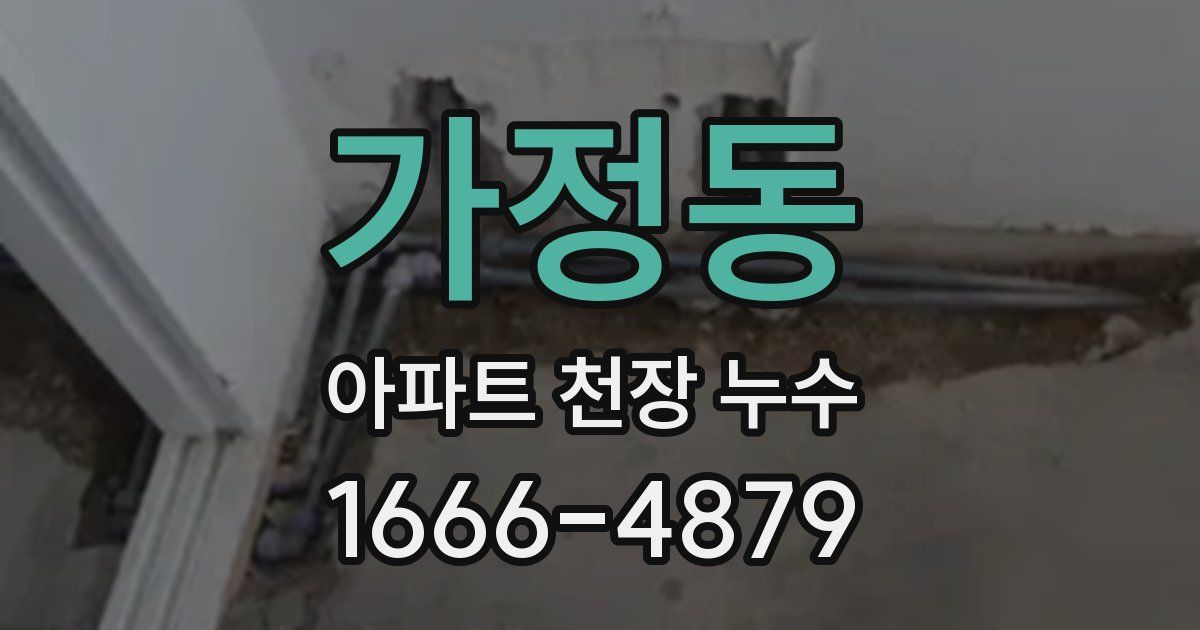가정동 아파트 천장 누수