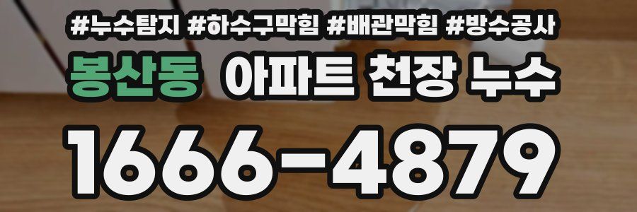 봉산동 아파트 천장 누수