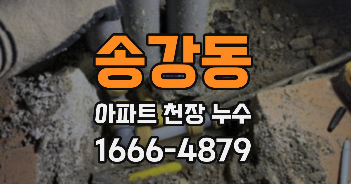 송강동 아파트 천장 누수