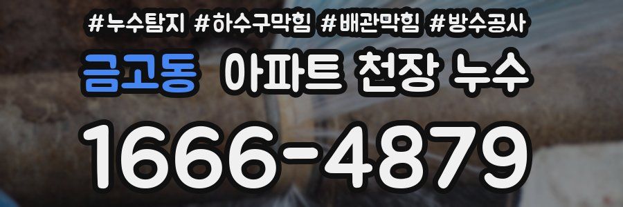 금고동 아파트 천장 누수