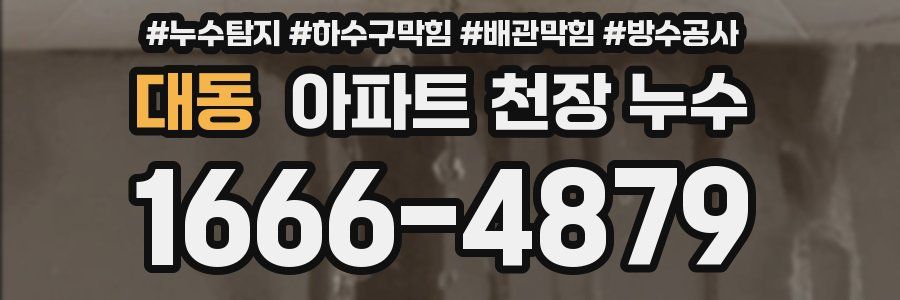 대동 아파트 천장 누수
