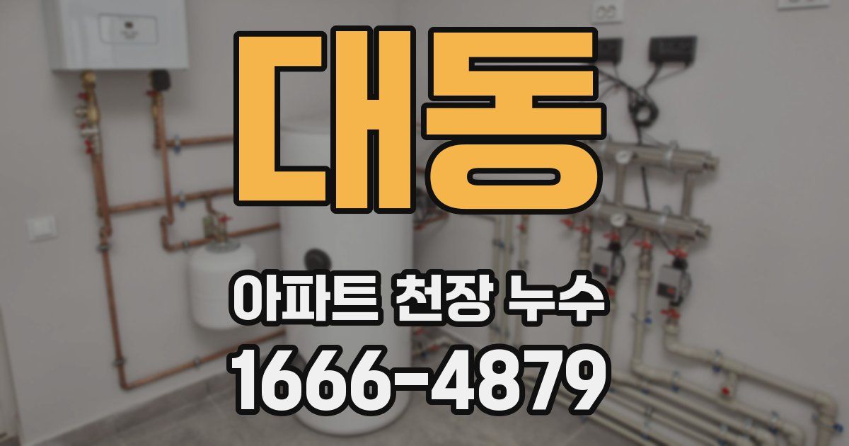 대동 아파트 천장 누수