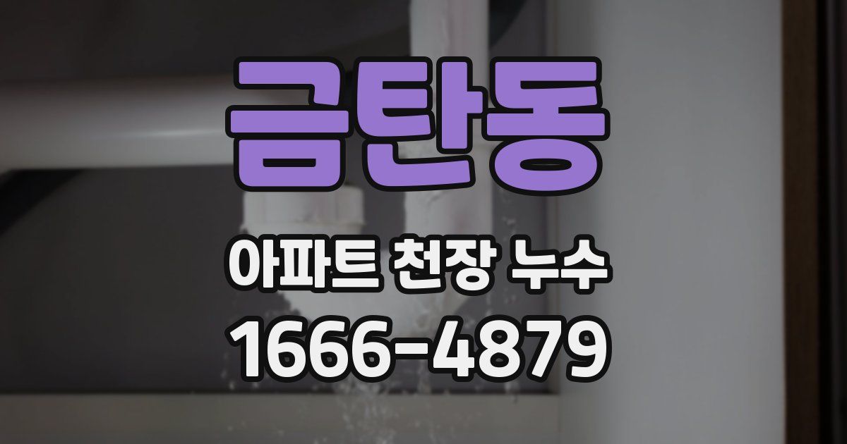 금탄동 아파트 천장 누수