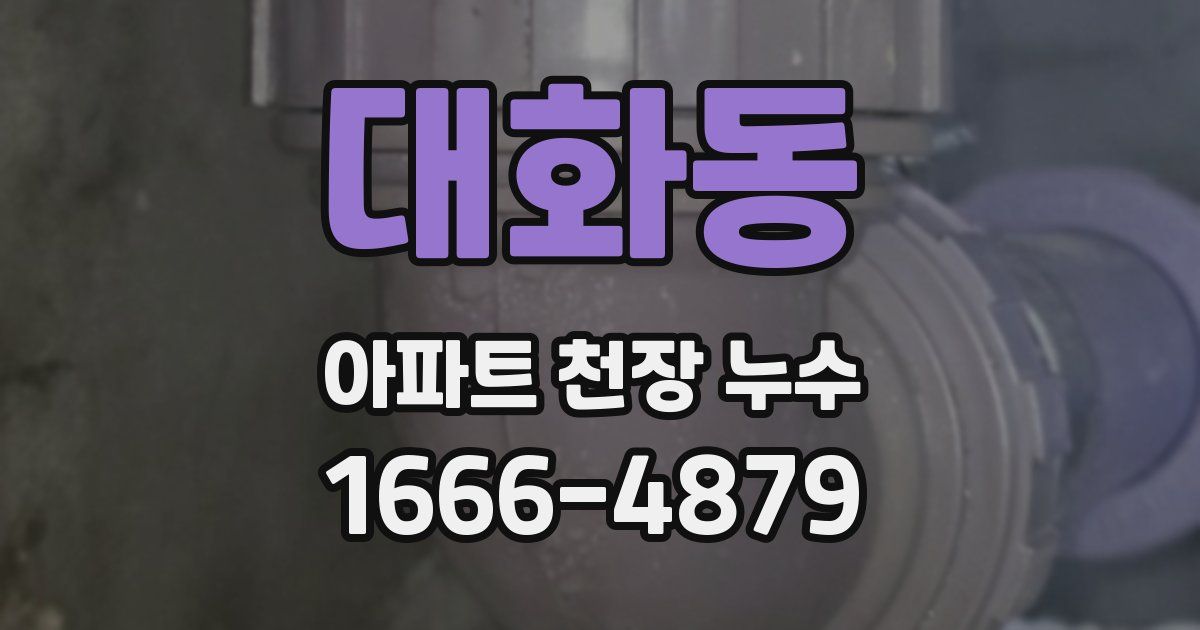 대화동 아파트 천장 누수