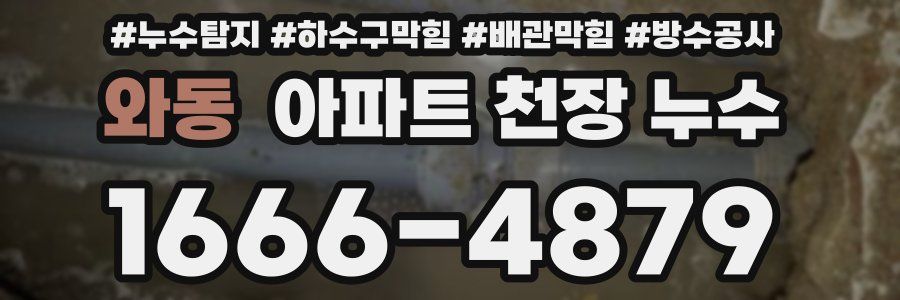 와동 아파트 천장 누수