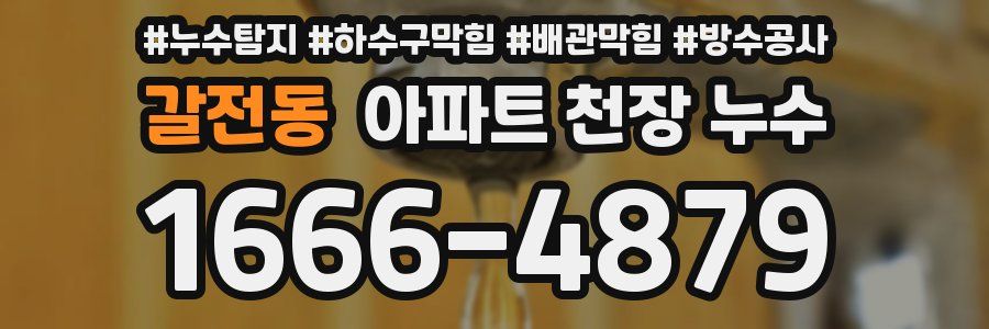갈전동 아파트 천장 누수