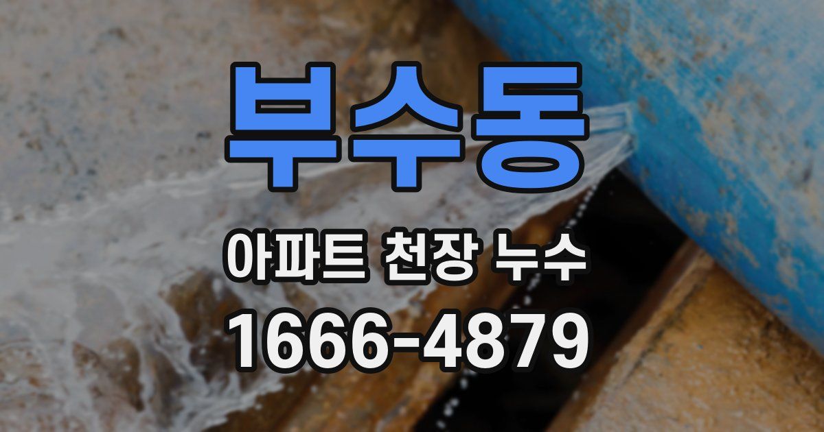부수동 아파트 천장 누수