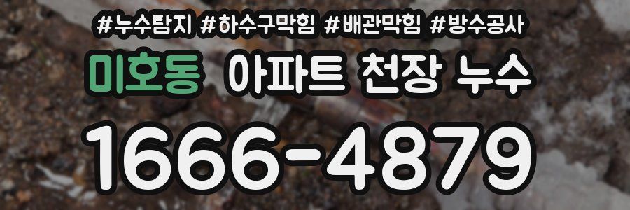 미호동 아파트 천장 누수
