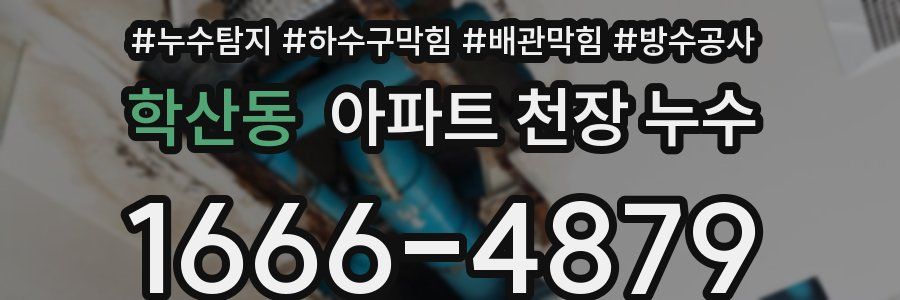학산동 아파트 천장 누수