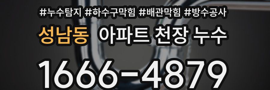 성남동 아파트 천장 누수