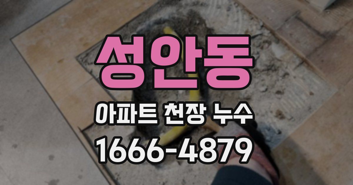 성안동 아파트 천장 누수