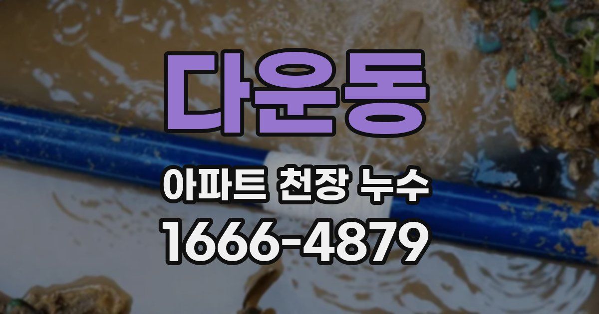 다운동 아파트 천장 누수