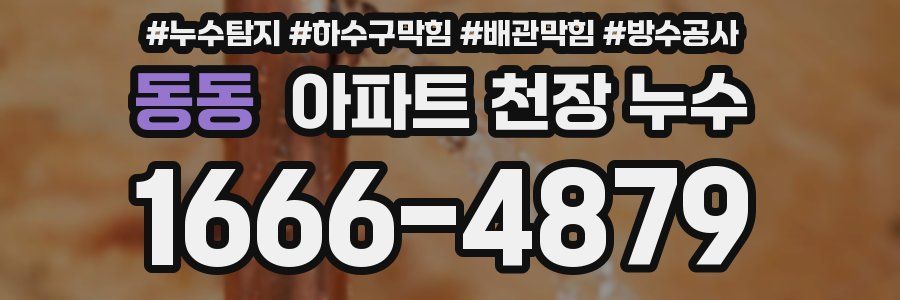 동동 아파트 천장 누수