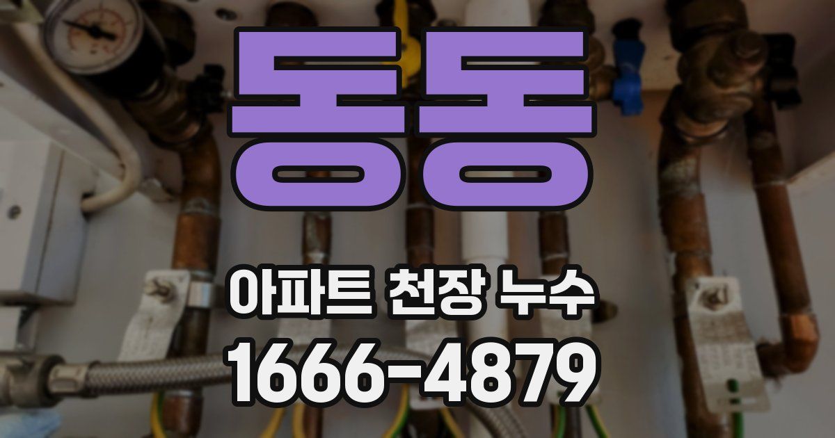동동 아파트 천장 누수