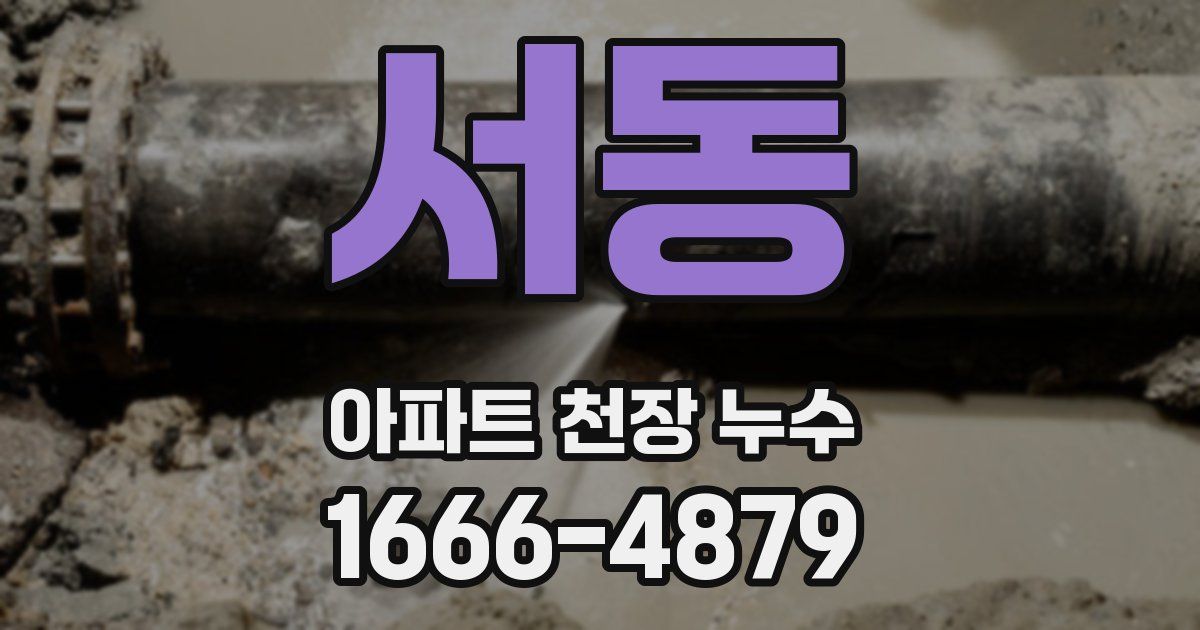 서동 아파트 천장 누수